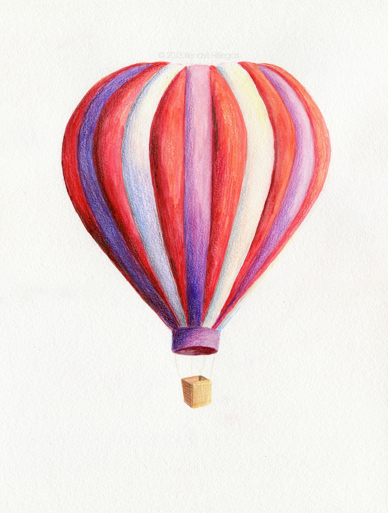 1280x1690 Drawn Hot Air Balloon Drawing