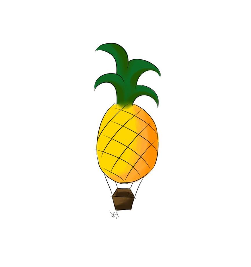 867x922 Unique Hot Air Balloon Drawing Tumblr Pineapple Ballon By