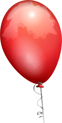 254x500 Vector Drawing Of Red Balloon On A Decorated String Public