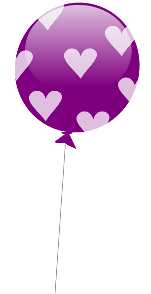 306x593 Balloon Clipart Purple Heart