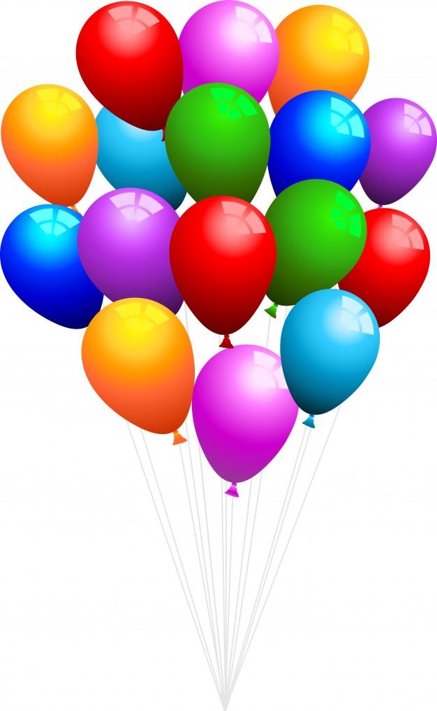 626x1019 Big Bunch Of Balloons Vector Free Download