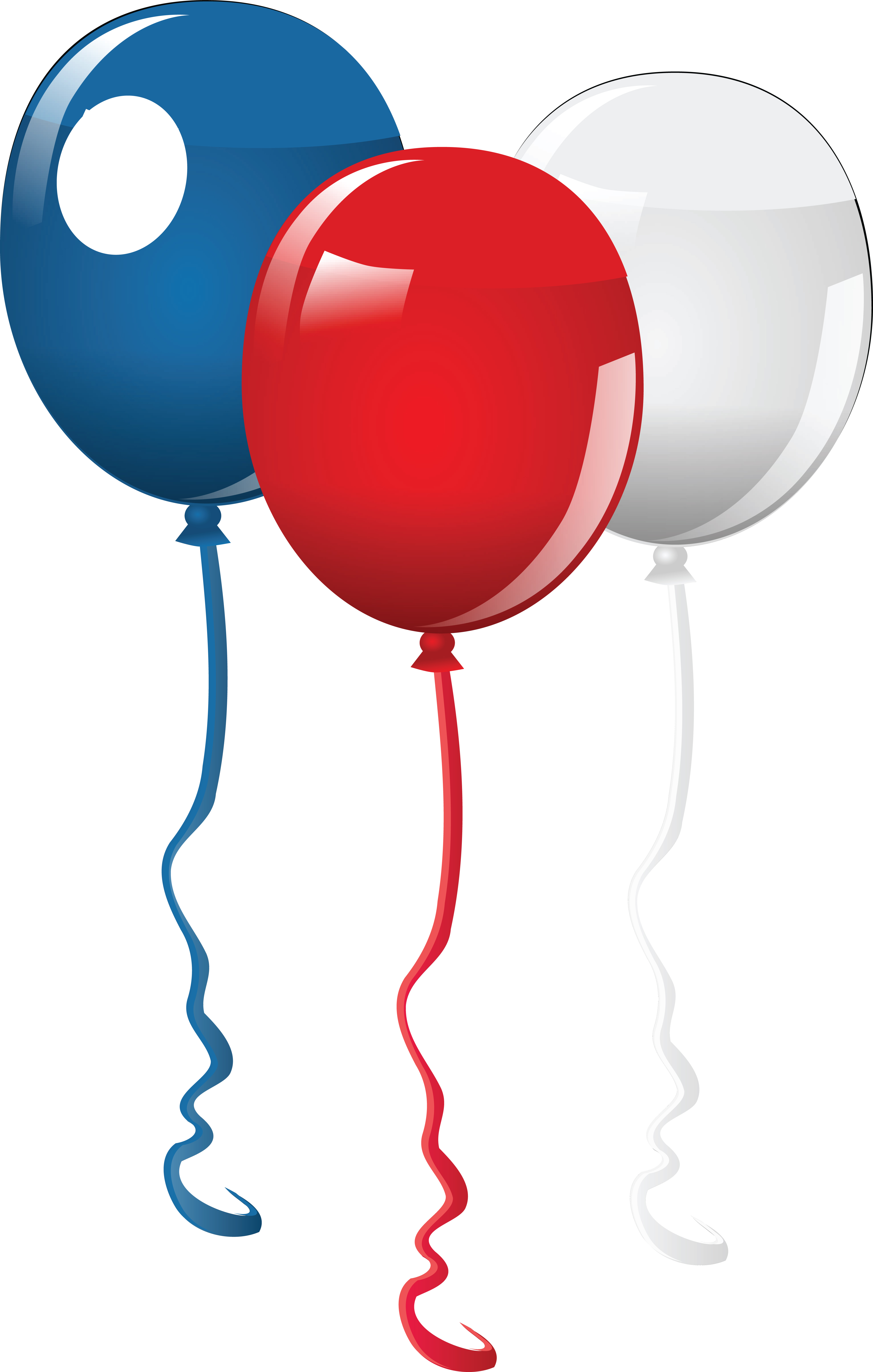 4000x6288 Clipart Of Fourth Of July Party Balloons