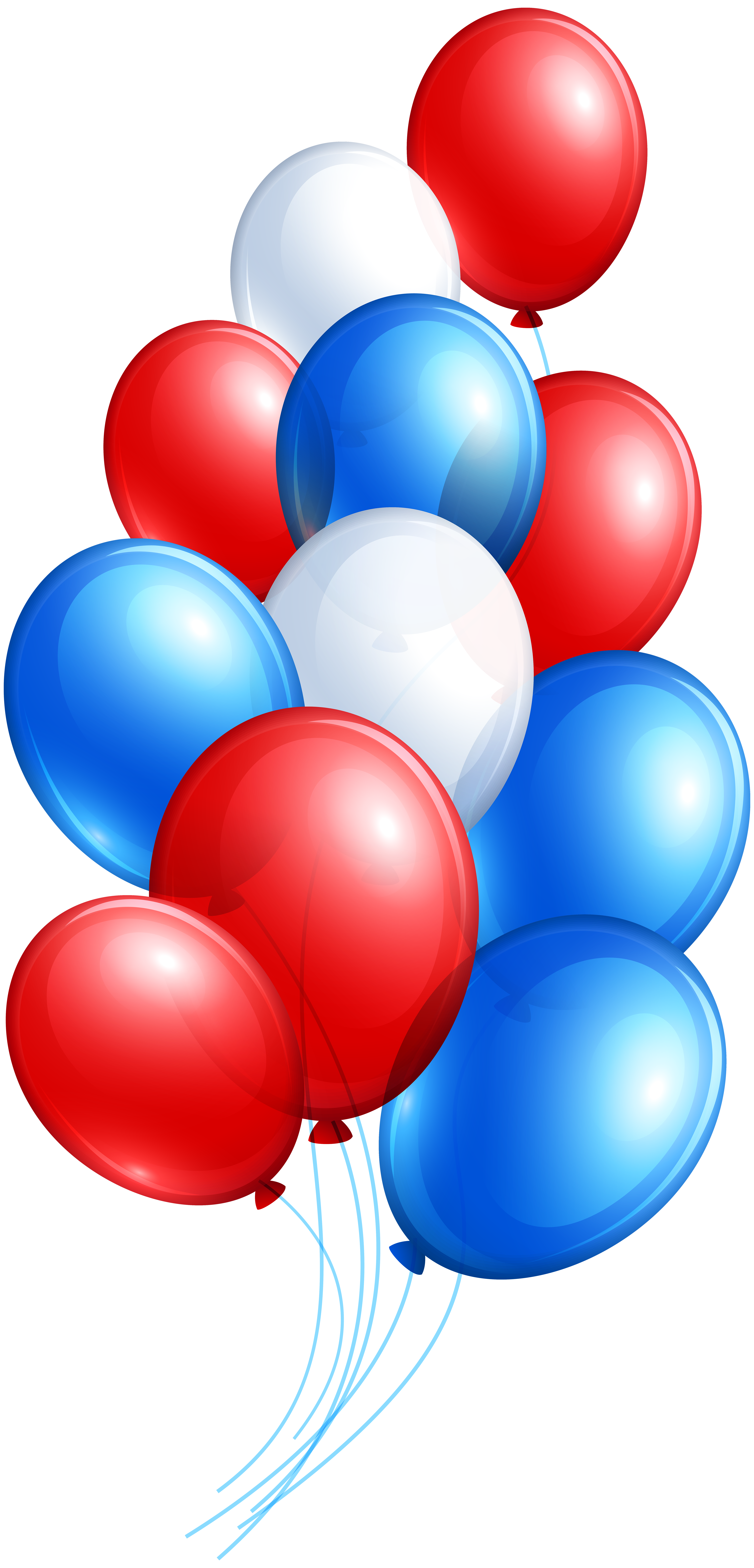 3848x8000 Balloon Clipart 4th July