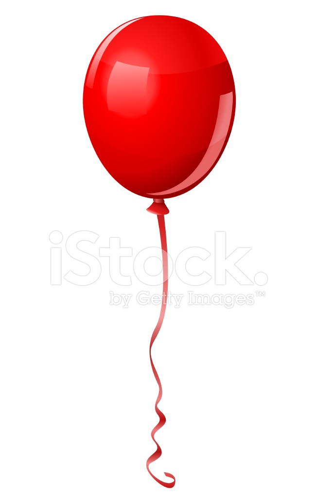 652x1024 Single Red Balloon Vector Stock Vector