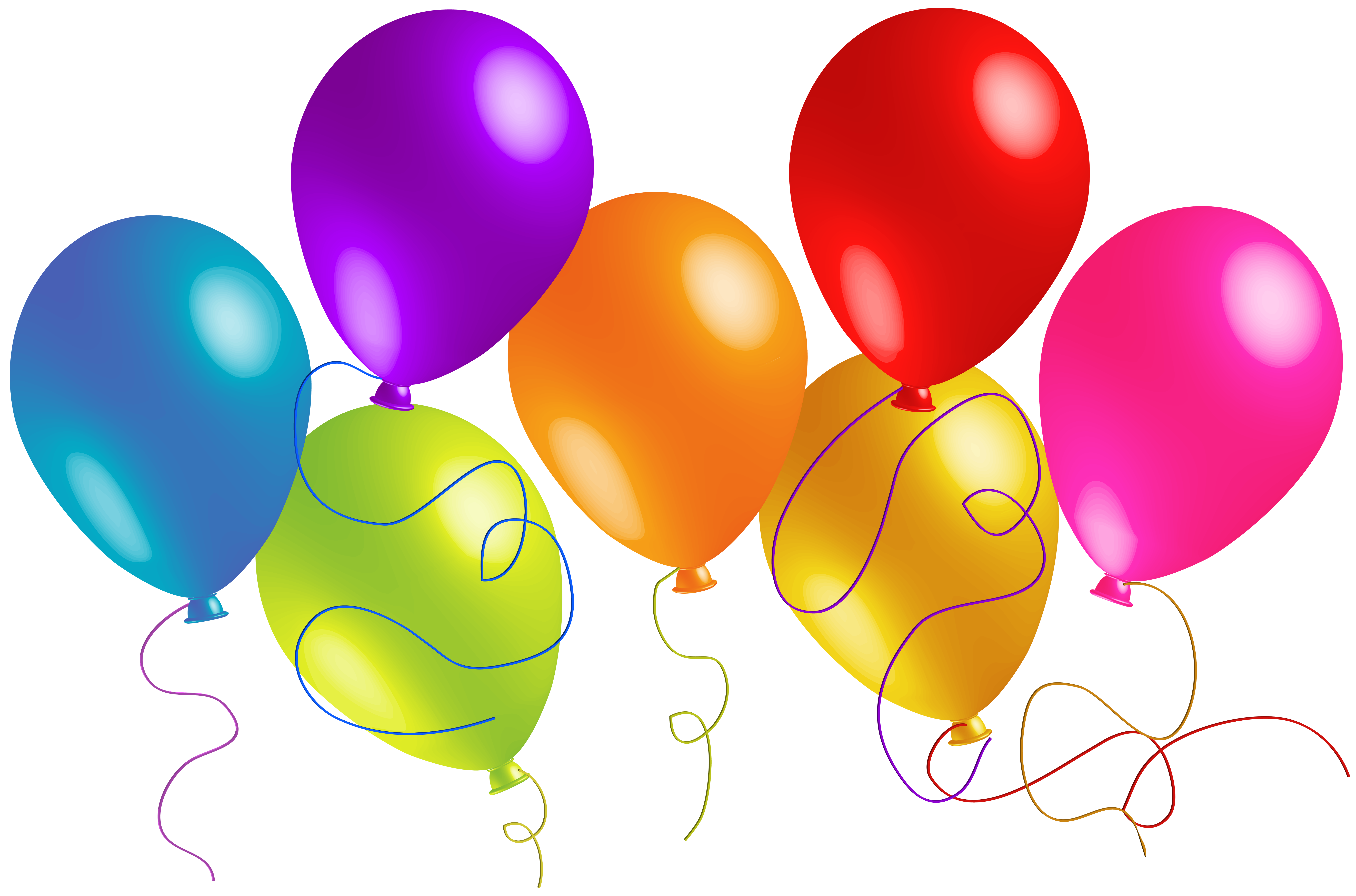 8000x5286 Balloons Clip Art Free
