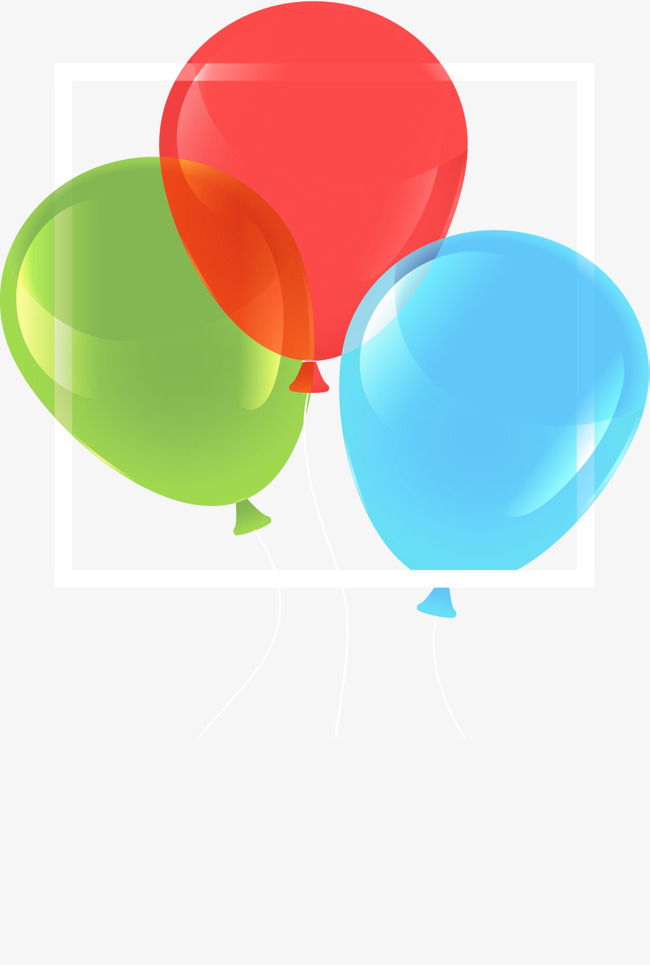 650x965 Three Transparent Texture Balloon, Vector Material, Holiday