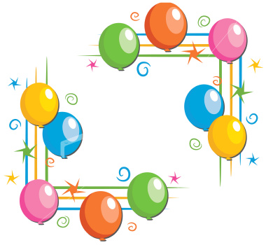 380x350 Balloon Border Clip Art