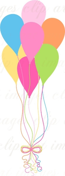 221x600 Birthday Balloons Clipart No Background