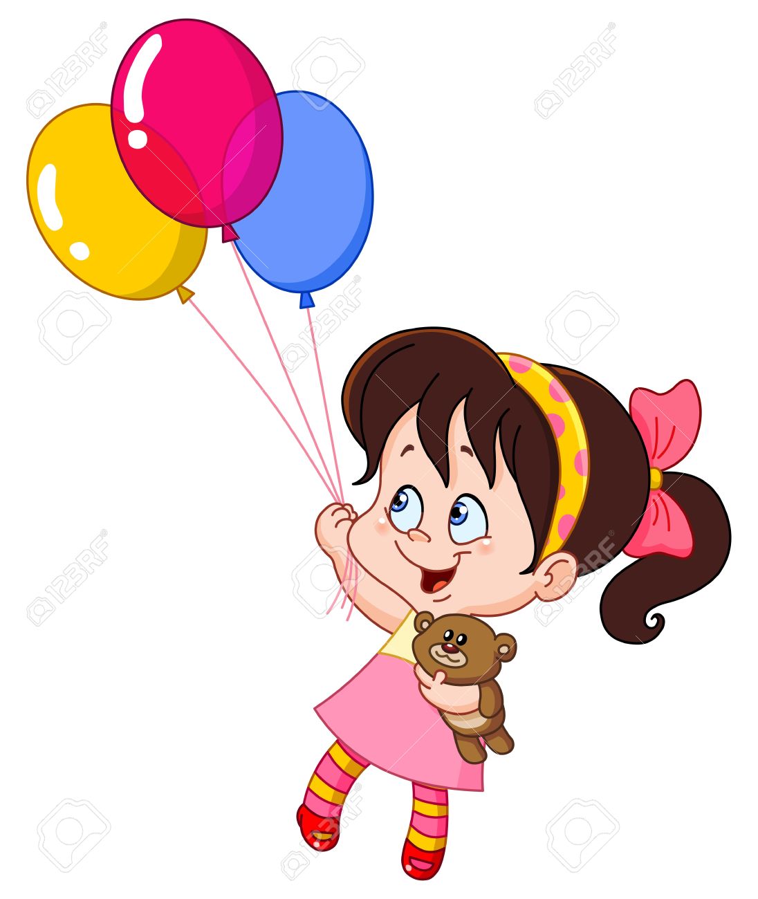 1096x1300 26,229 Balloon Girl Stock Vector Illustration And Royalty Free