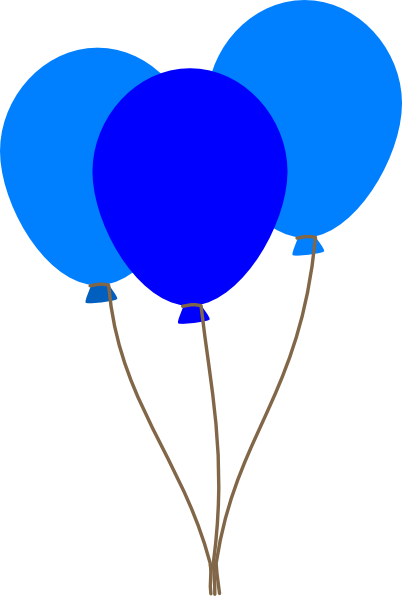 402x596 Blue Balloons Clipart