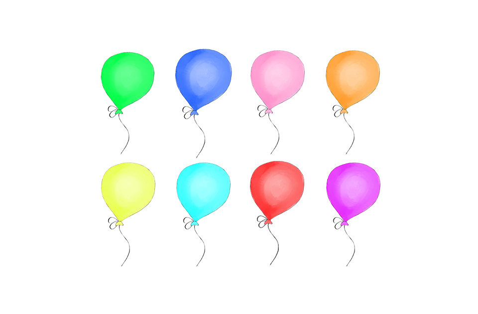 960x630 Balloon Image, 56 Pack Cliparts, Large Cliparts, Full Page Images