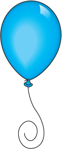 208x502 Blue Balloons Clipart