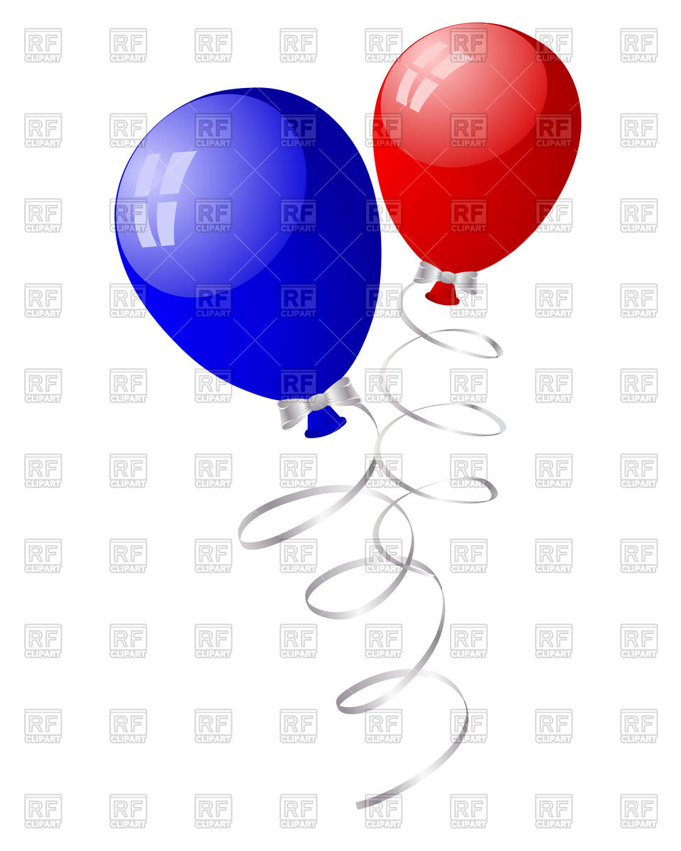 960x1200 Blue And Red Balloons In The Air Royalty Free Vector Clip Art