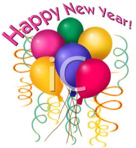 275x300 Clipart Of Happy New Year Balloons