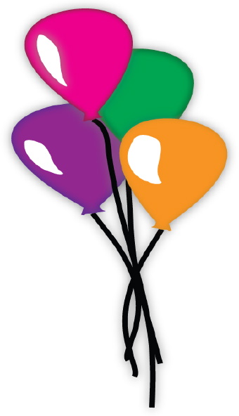 340x592 Free Birthday Balloons Clipart Image