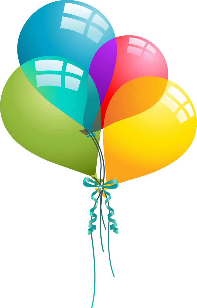 767x1200 Happy Birthday Balloons Clipart