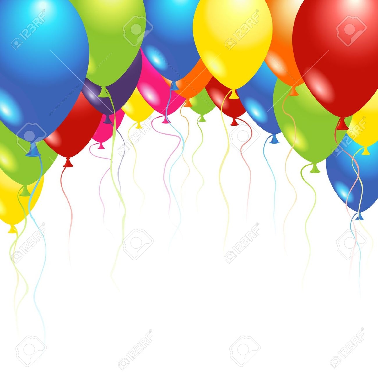 1300x1300 Balloons Clipart Birthday Pictures Background