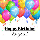 160x160 Border Of Realistic Colorful Helium Balloons And Flags Garlands