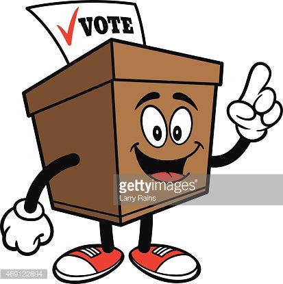 413x415 Ballot Box Talking Premium Clipart