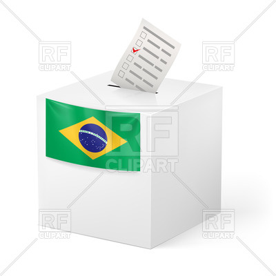 400x400 Election In Brazil Ballot Box With Voting Paper Royalty Free