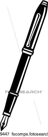 165x470 Clip Art Of Fountain Pen U12479447