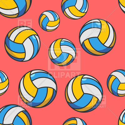 400x400 Sports Background With Volleyball Balls Royalty Free Vector Clip