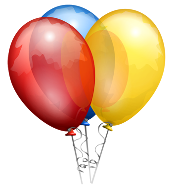 350x382 Balloon Clipart Free Graphics Oflorful Party Balloons 4