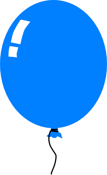 360x590 Blue Clipart Baloon