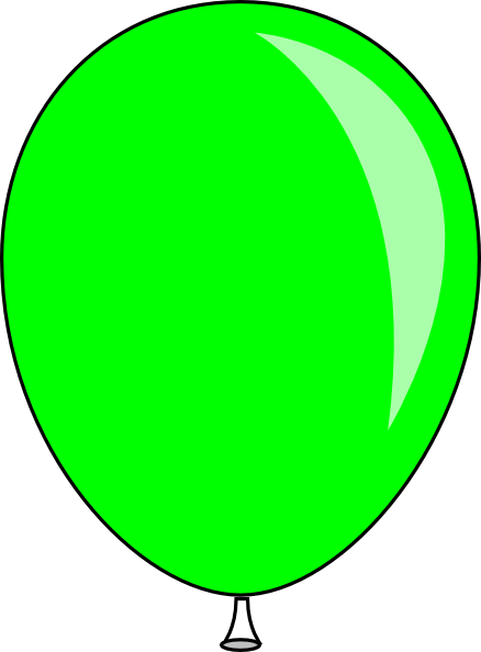 438x594 Green Baloon Clip Art