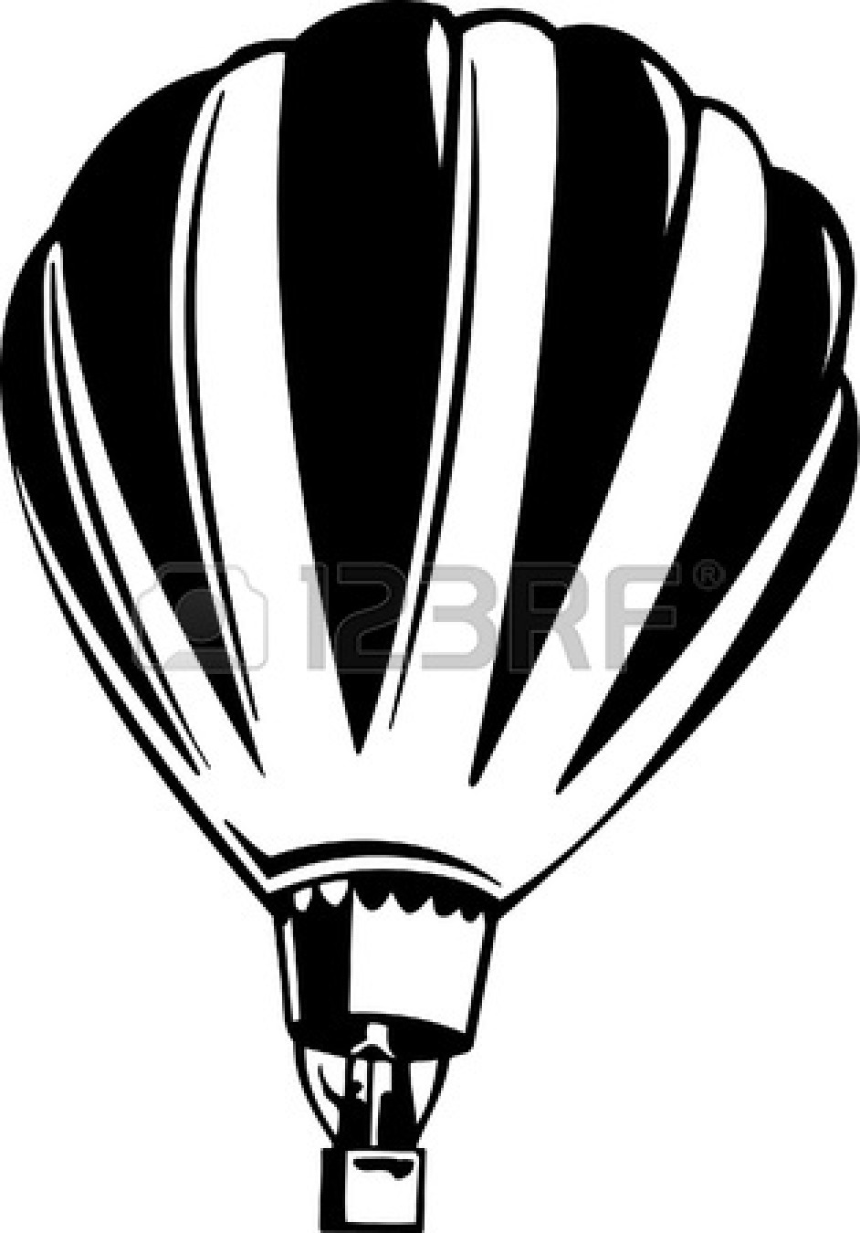 942x1350 Hot Air Baloon Silhouette Clipart