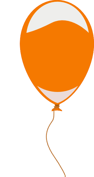 318x595 Orange Baloon Clip Art