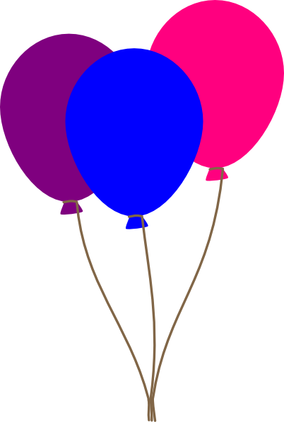 402x596 Colourful Balloons Clip Art