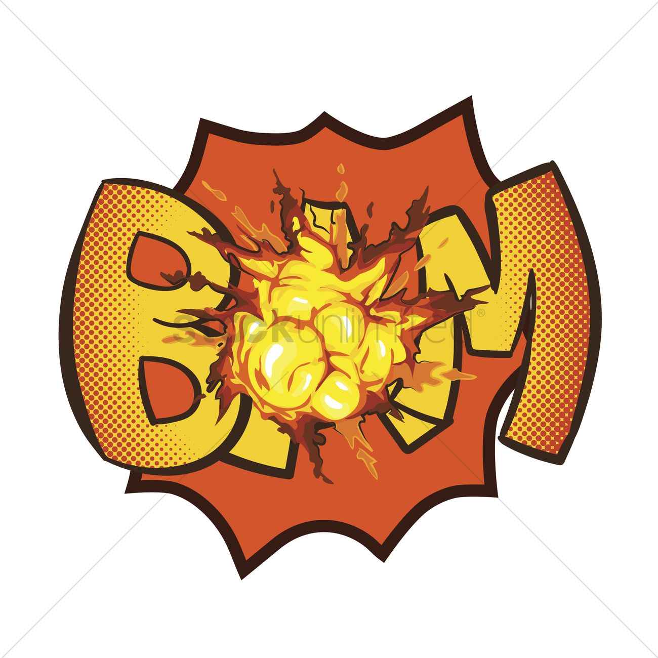 1300x1300 Comic Effect Bam Vector Image