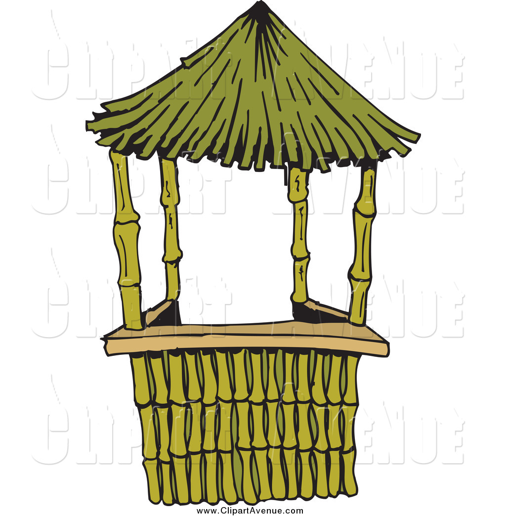 1024x1044 Avenue Clipart Of A Bamboo Straw Hut By Dennis Holmes Designs