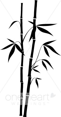 202x388 Black Bamboo Clipart Wedding Leaf