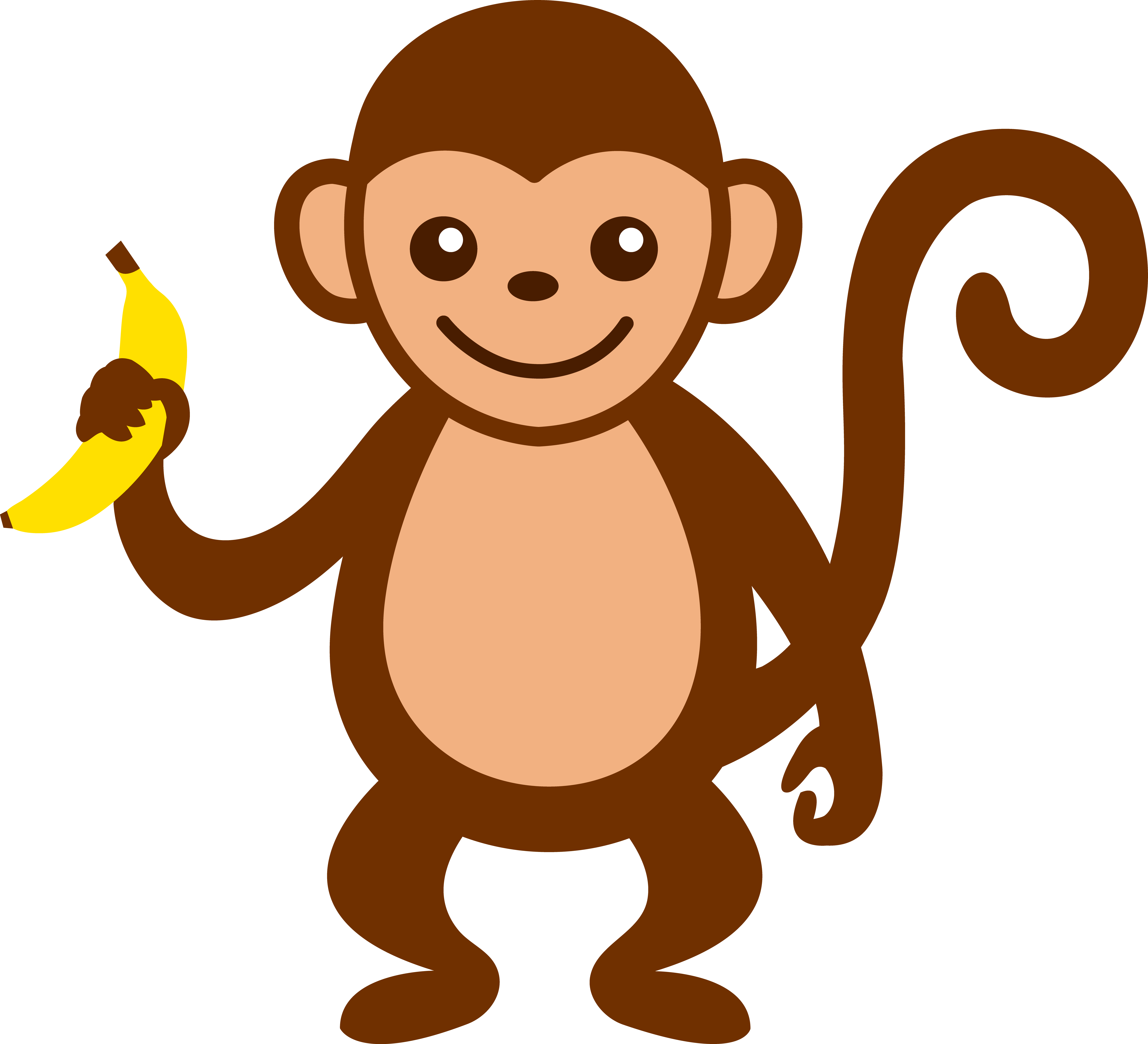 6597x6001 Monkey And Banana Clipart