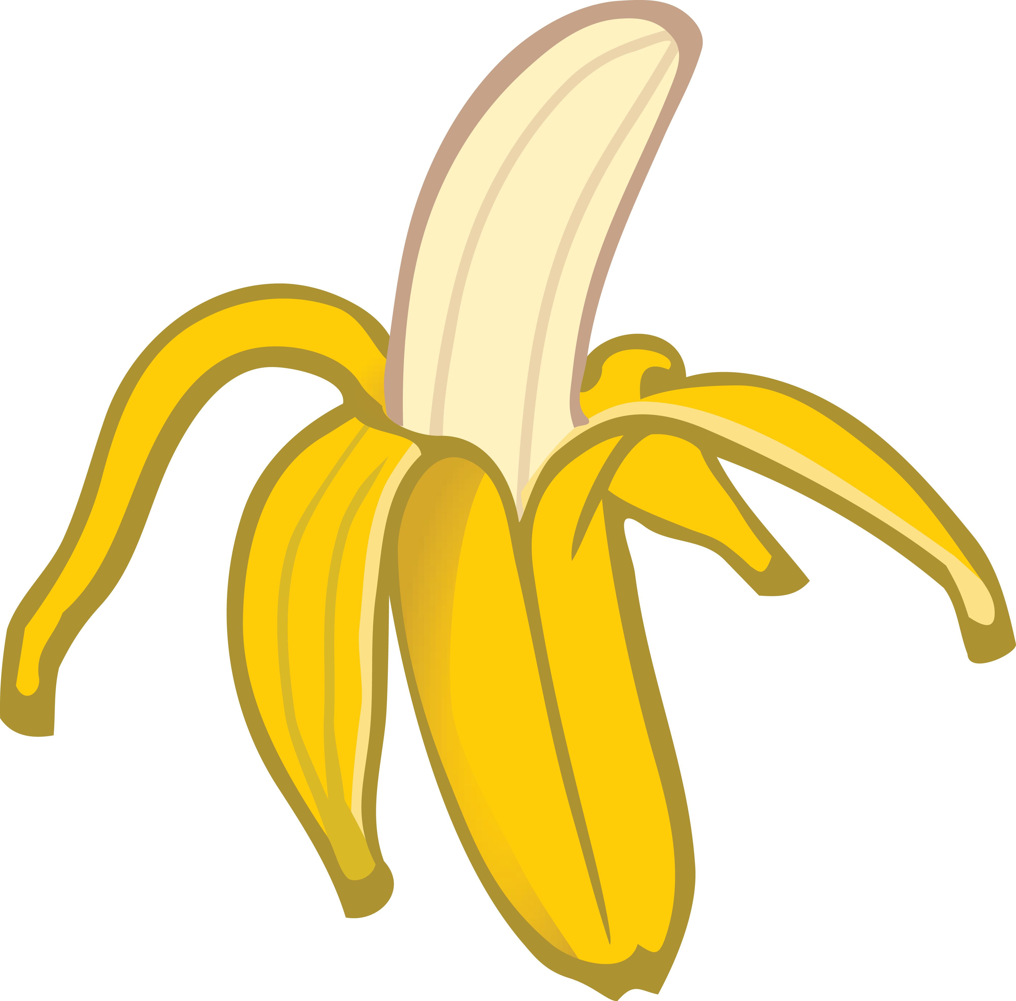 4000x3941 Free Clipart Of A Banana