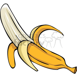 300x300 Royalty Free Peeled Banana 383011 Vector Clip Art Image