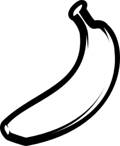 246x297 Banana Outline Fat Clip Art