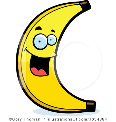 400x420 Banana Clipart Cartoon