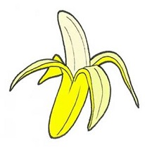 206x210 Free Banana Clipart