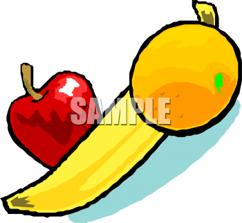 350x322 Royalty Free Banana Clip Art, Food Clipart