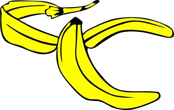 600x382 Banana Peel Clip Art Free Vector In Open Office Drawing Svg ( Svg