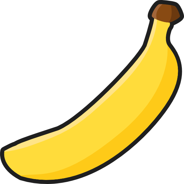 600x600 Simple Banana Clip Art