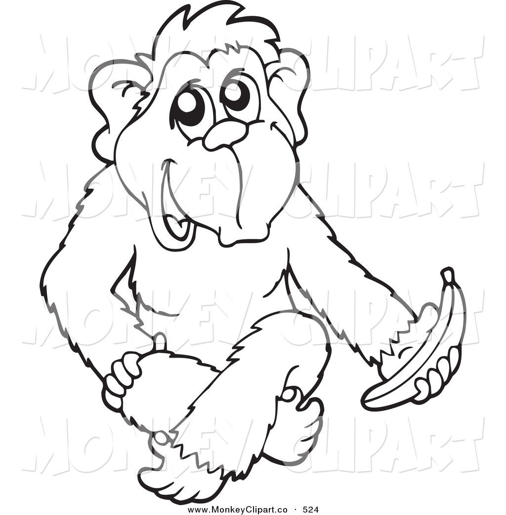 1024x1044 Best Monkey Outline