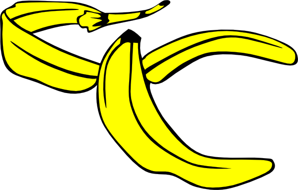 600x382 Cartoon Banana Peel Png, Svg Clip Art For Web