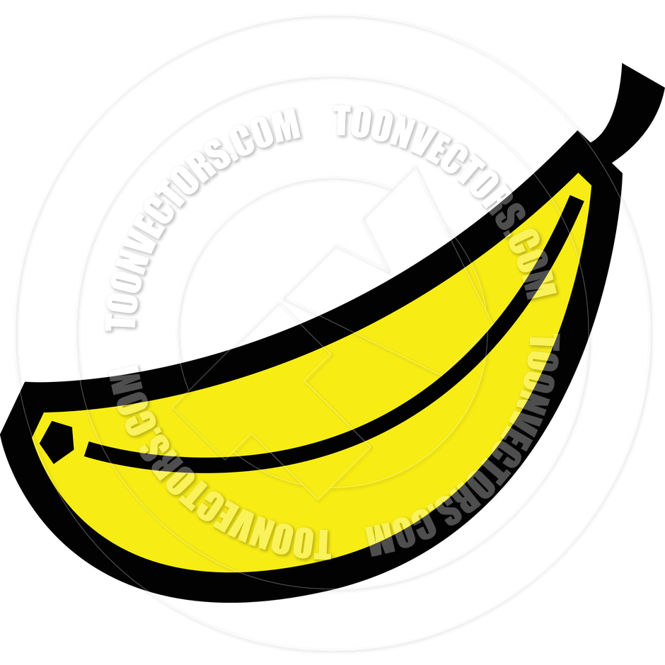 940x940 Cartoon Banana Vector Illustration By Clip Art Guy Toon Vectors