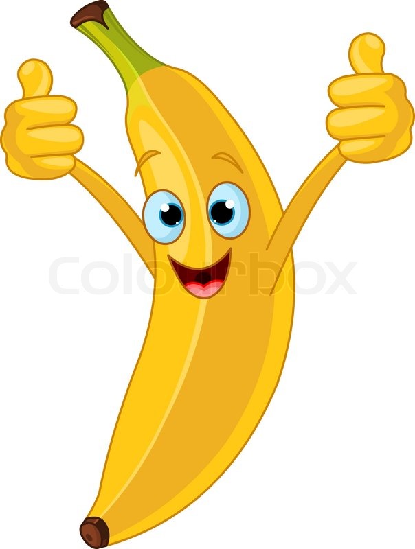 604x800 Illustration Of Cheerful Cartoon Banana Character Stock Vector