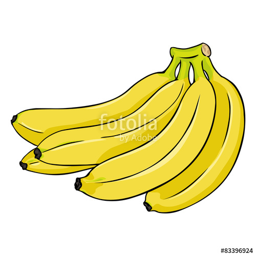 500x500 Vector Cartoon Bunch Of Bananas Stock Image And Royalty Free