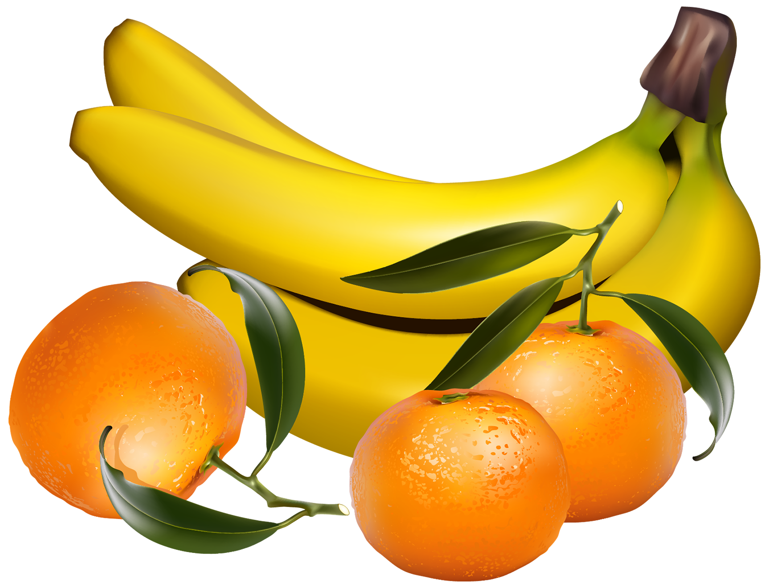 1534x1174 Bananas And Tangerines Png Clipart